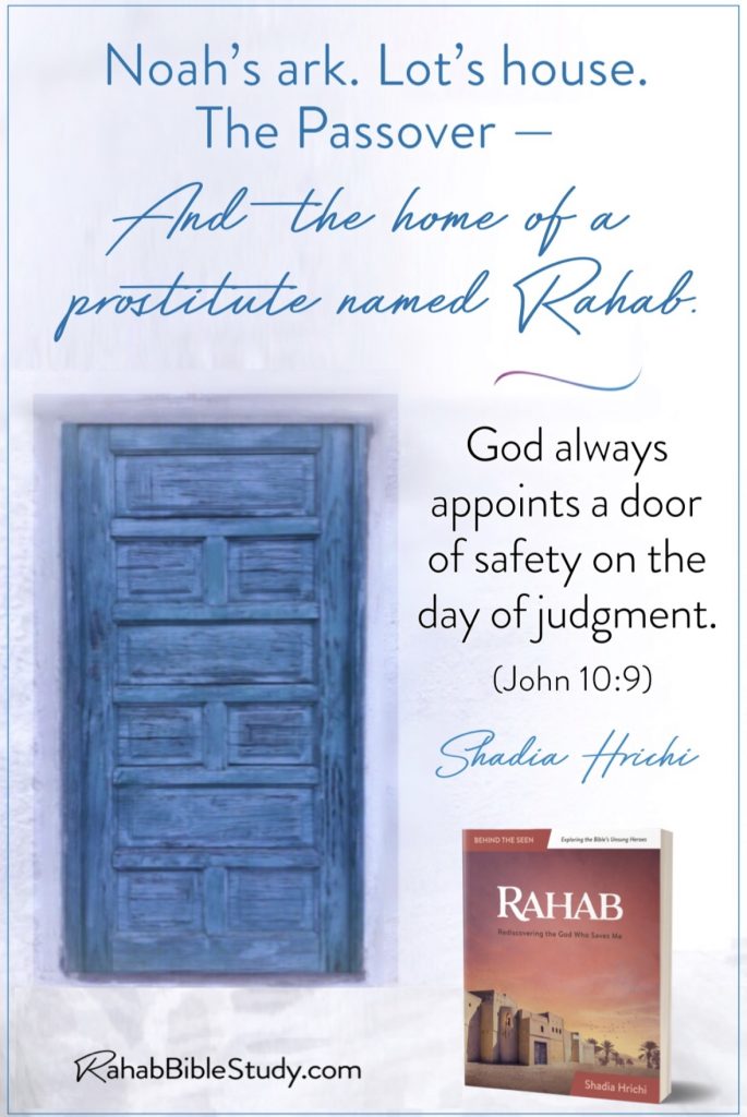 text on image reads: Rahab's Act of Faith: A Door of Safety