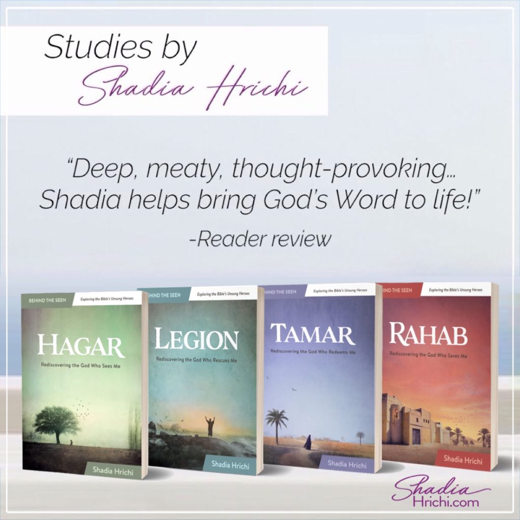 Bible Studies by Shadia Hrichi the cover of Hagar, Legion, Tamar and Rahab